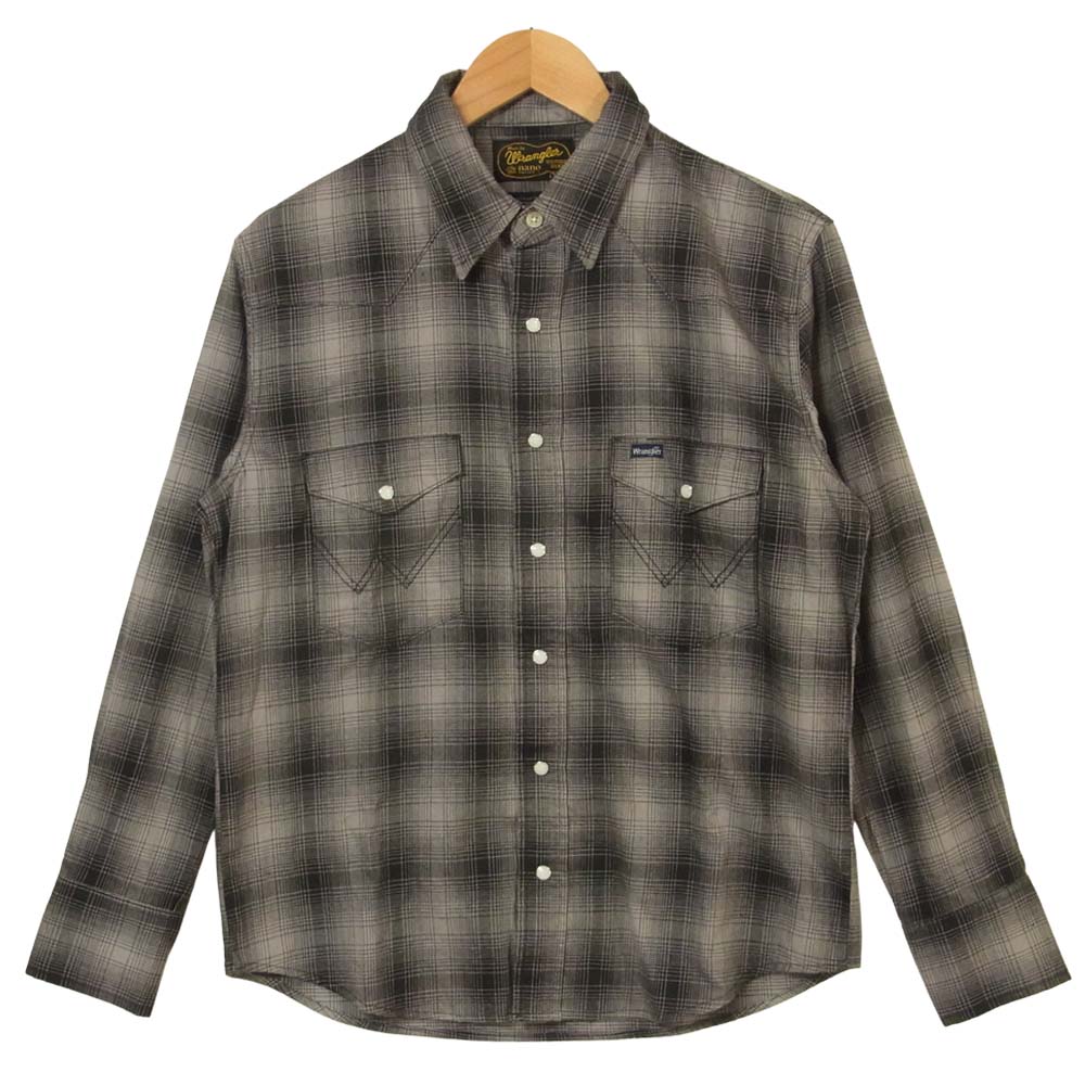Wrangler ラングラー WS9231 PENDLETON nano universe ペンドルトン ナノユニバース ウエスタン チェック シャツ グレー系 S【中古】