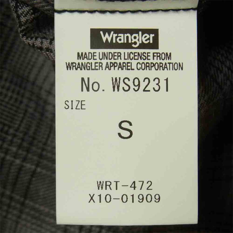 Wrangler ラングラー WS9231 PENDLETON nano universe ペンドルトン ナノユニバース ウエスタン チェック シャツ グレー系 S【中古】