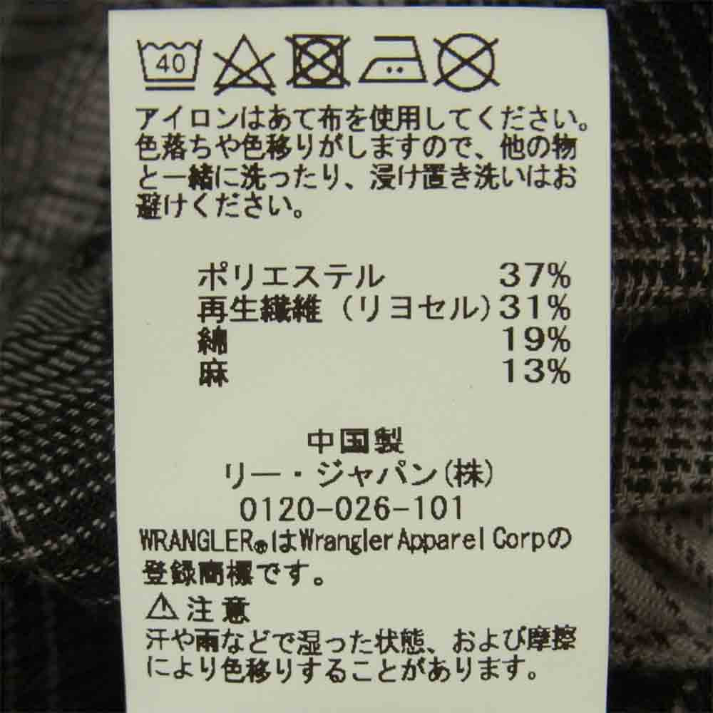 Wrangler ラングラー WS9231 PENDLETON nano universe ペンドルトン ナノユニバース ウエスタン チェック シャツ グレー系 S【中古】