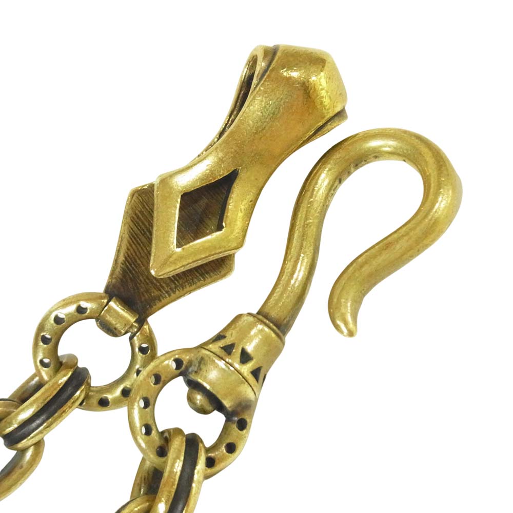 LOST CONTROL ロストコントロール ARGENT GLEAM BRASS WALLET CHAIN Type-2 真鍮 ブラス ウォレット チェーン ゴールド系【中古】