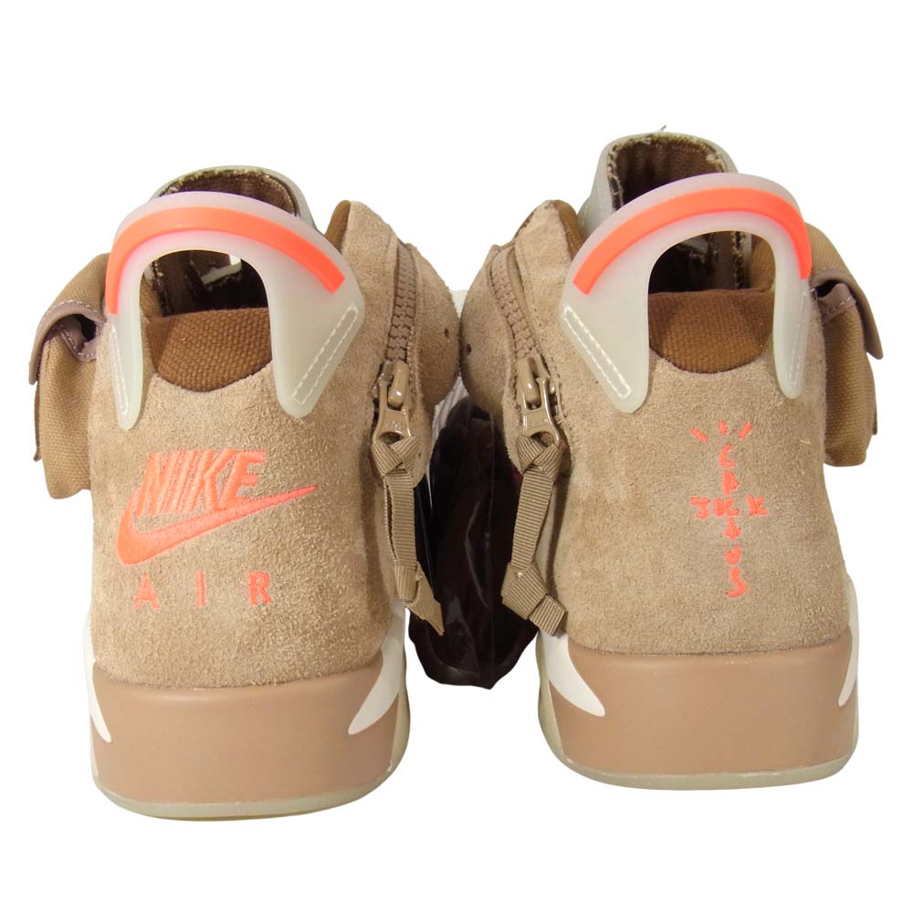 NIKE AIR JORDAN ナイキ ジョーダン DH0690-200 Travis Scott 6 Retro SP British Khaki トラビススコット レトロ スニーカー ブラウン系 29cm【新古品】【未使用】【中古】