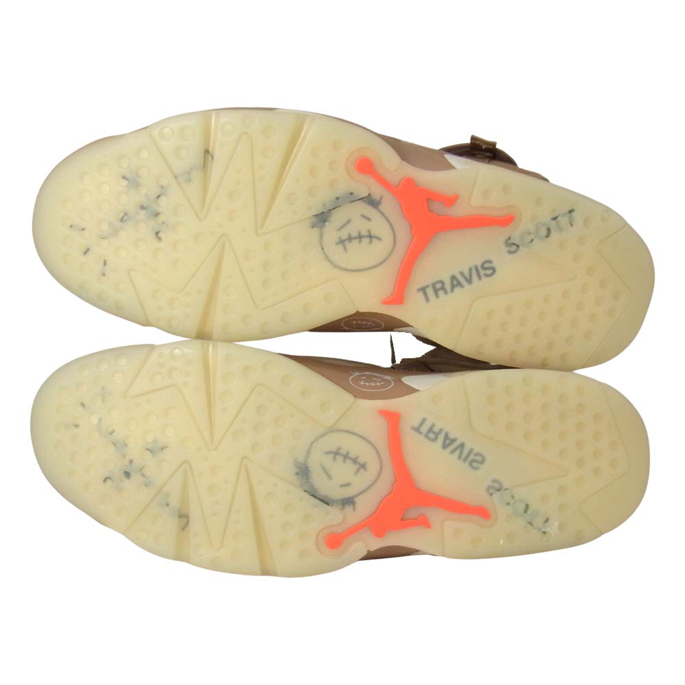 NIKE AIR JORDAN ナイキ ジョーダン DH0690-200 Travis Scott 6 Retro SP British Khaki トラビススコット レトロ スニーカー ブラウン系 29cm【新古品】【未使用】【中古】