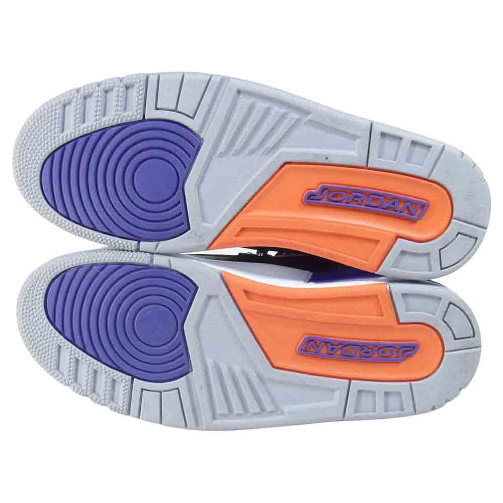 NIKE ナイキ CT8532-050 AIR JORDAN 3 RETRO エアジョーダン スリー スニーカー black/Courtpurple-Cementgrey US8【美品】【中古】