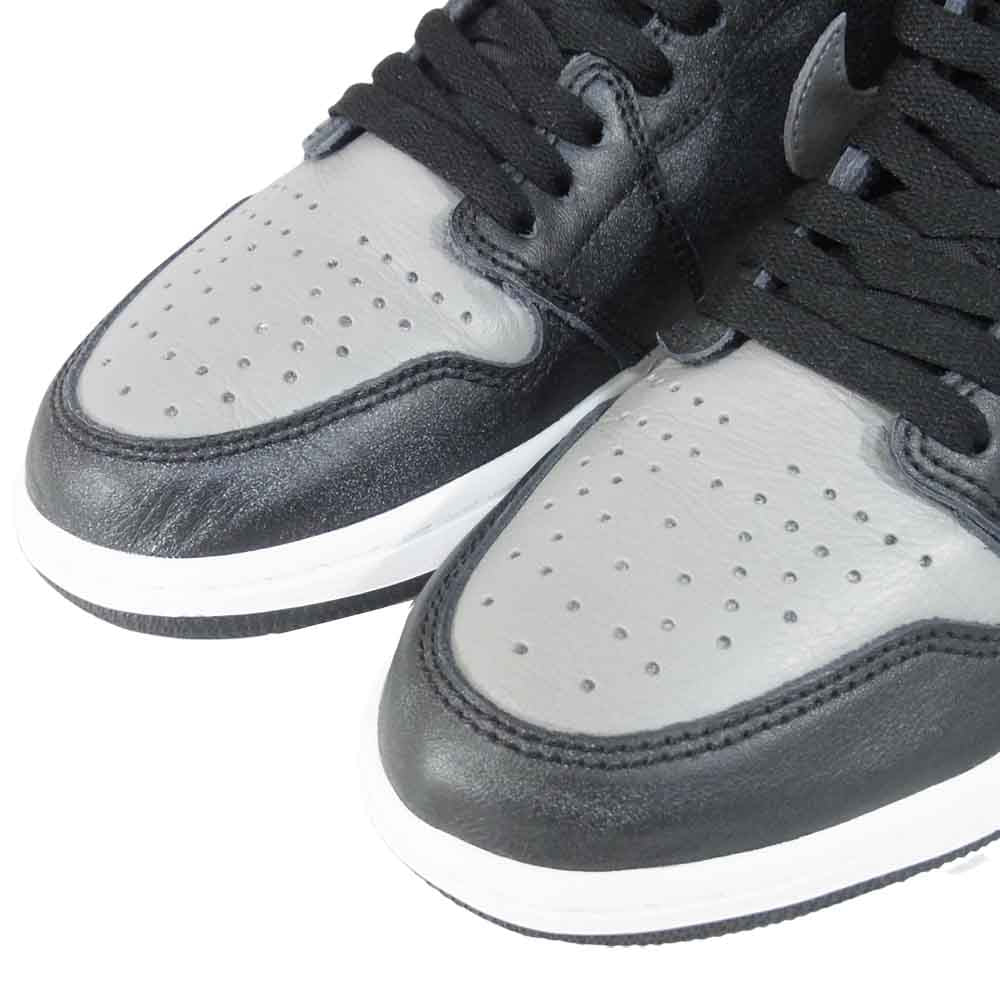 NIKE ナイキ 555088-013 AIR JORDAN 1 RETRO HIGH OG SHADOW スニーカー Black/Mediumgrey-white US8.5【中古】