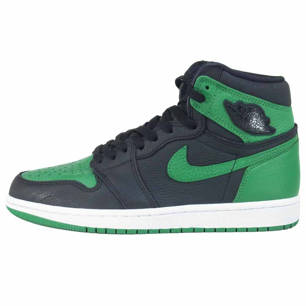 NIKE ナイキ 555088 030 AIR JORDAN 1 RETRO HIGH OG スニーカー Black/Pine Green US8【美品】【中古】