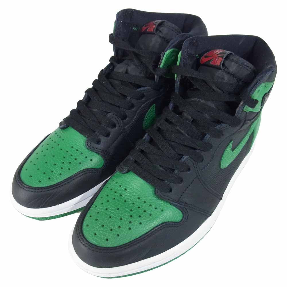 NIKE ナイキ 555088 030 AIR JORDAN 1 RETRO HIGH OG スニーカー Black/Pine Green US8【美品】【中古】