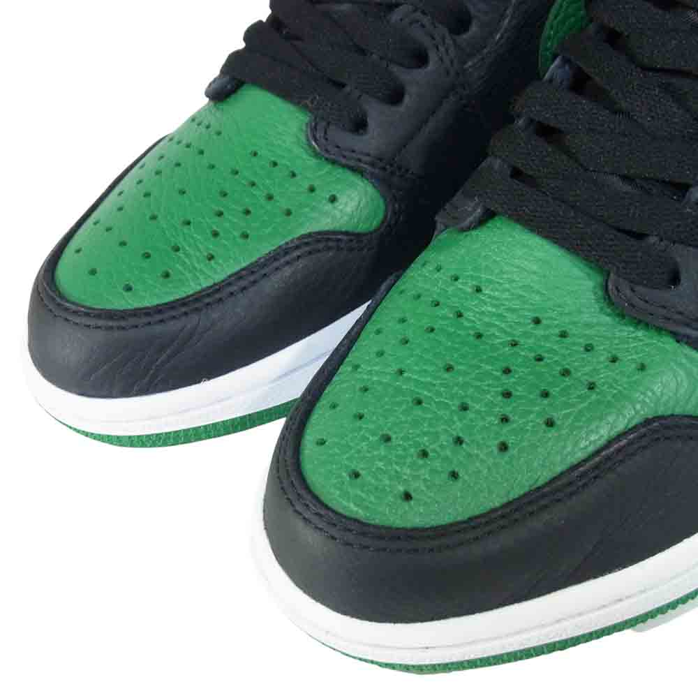NIKE ナイキ 555088 030 AIR JORDAN 1 RETRO HIGH OG スニーカー Black/Pine Green US8【美品】【中古】