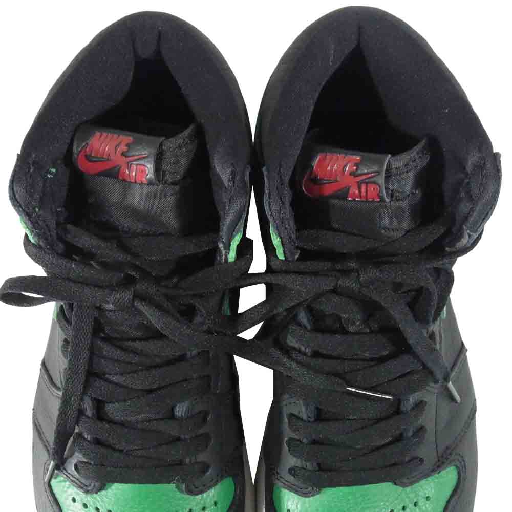 NIKE ナイキ 555088 030 AIR JORDAN 1 RETRO HIGH OG スニーカー Black/Pine Green US8【美品】【中古】