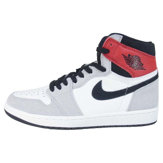 NIKE ナイキ 555088-126 AIR JORDAN 1 RETRO HIGH OG エアジョーダン ワン White/Black-LT SmokeGrey US8.5【美品】【中古】