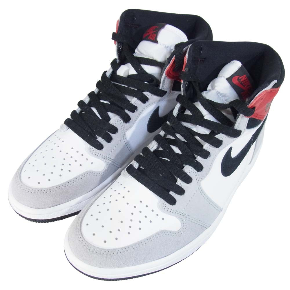 NIKE ナイキ 555088-126 AIR JORDAN 1 RETRO HIGH OG エアジョーダン ワン White/Black-LT SmokeGrey US8.5【美品】【中古】