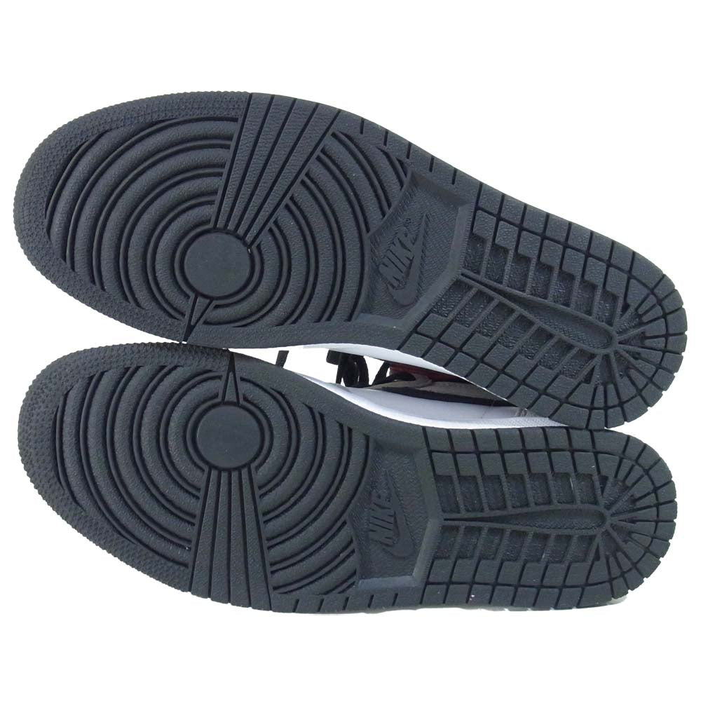 NIKE ナイキ 555088-126 AIR JORDAN 1 RETRO HIGH OG エアジョーダン ワン White/Black-LT SmokeGrey US8.5【美品】【中古】