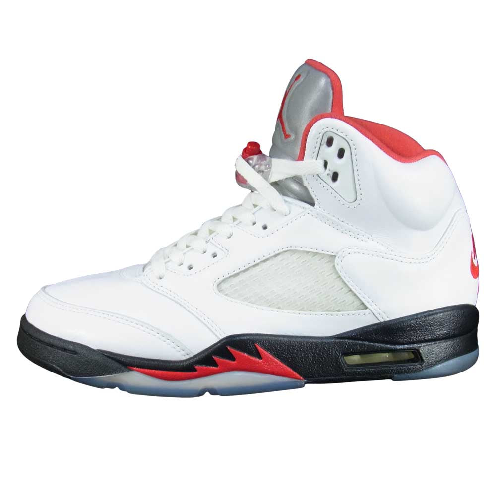 NIKE ナイキ DA1911-102 AIR JORDAN 5 RETRO FIRE RED エアジョーダン ファイブ レトロ ファイヤーレッド ホワイト系 US8【美品】【中古】