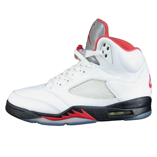 NIKE ナイキ DA1911-102 AIR JORDAN 5 RETRO FIRE RED エアジョーダン ファイブ レトロ ファイヤーレッド ホワイト系 US8【美品】【中古】