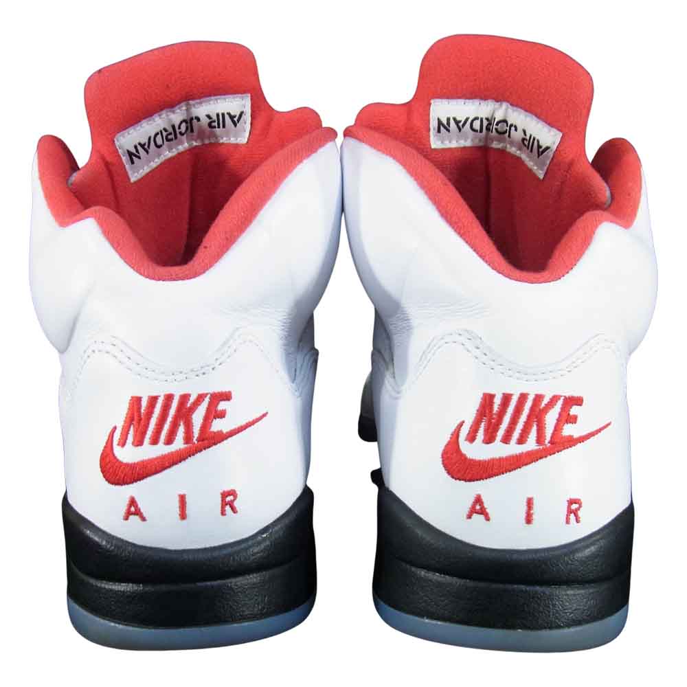 NIKE ナイキ DA1911-102 AIR JORDAN 5 RETRO FIRE RED エアジョーダン ファイブ レトロ ファイヤーレッド ホワイト系 US8【美品】【中古】