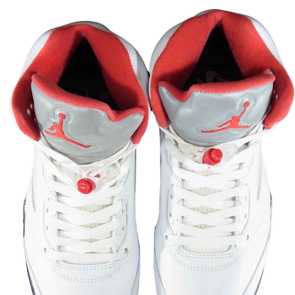 NIKE ナイキ DA1911-102 AIR JORDAN 5 RETRO FIRE RED エアジョーダン ファイブ レトロ ファイヤーレッド ホワイト系 US8【美品】【中古】