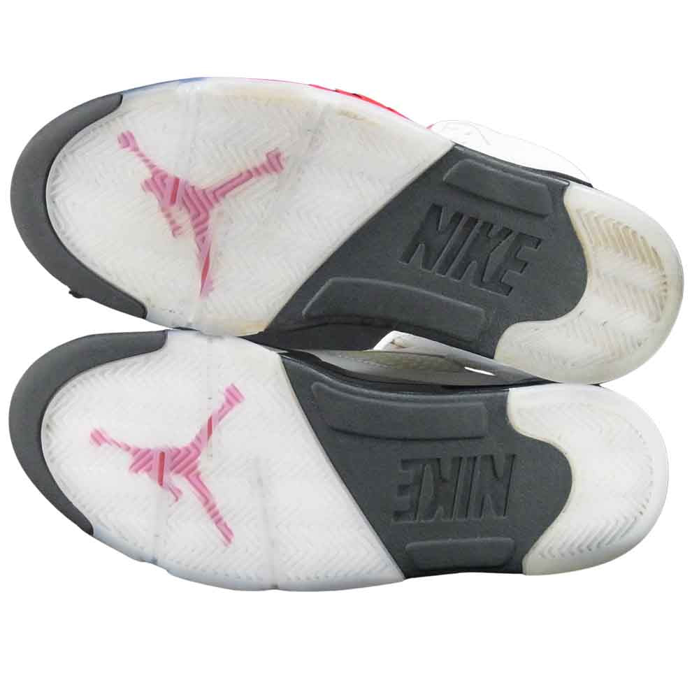 NIKE ナイキ DA1911-102 AIR JORDAN 5 RETRO FIRE RED エアジョーダン ファイブ レトロ ファイヤーレッド ホワイト系 US8【美品】【中古】
