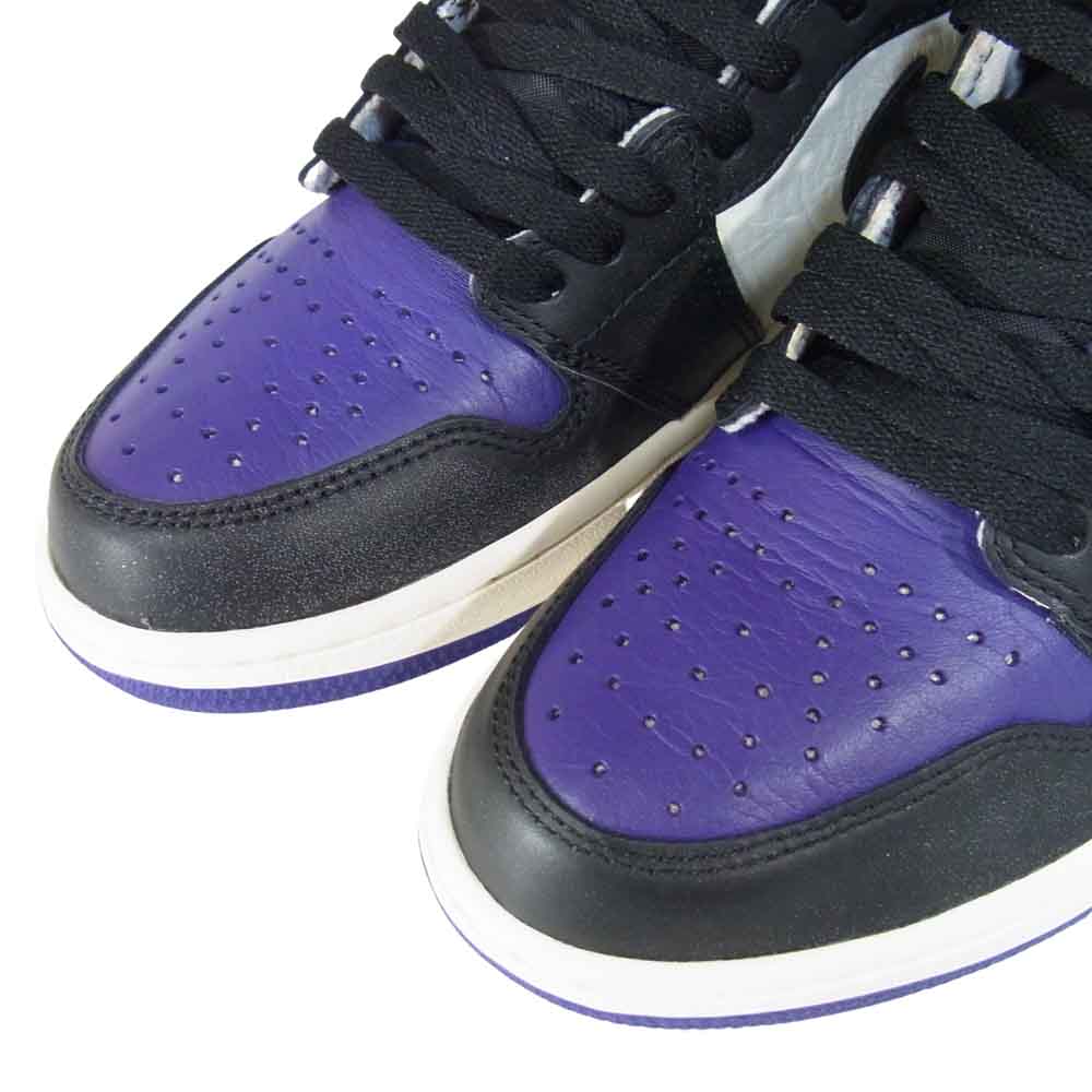 NIKE ナイキ 555088 501 AIR JORDAN 1 RETRO HIGH OG スニーカー court purple/black-sail US8【美品】【中古】