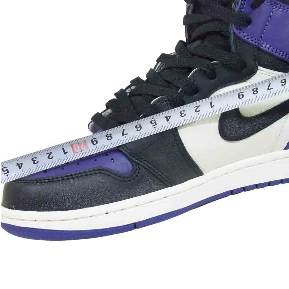 NIKE ナイキ 555088 501 AIR JORDAN 1 RETRO HIGH OG スニーカー court purple/black-sail US8【美品】【中古】
