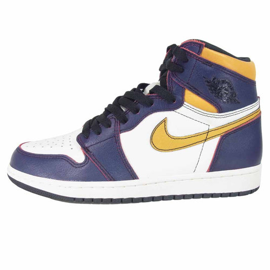 NIKE ナイキ CD6578 507 AIR JORDAN 1 RETRO HIGH OG DEFIANT LA TO CHICAGO Courtpurple/Black-sail US8【美品】【中古】