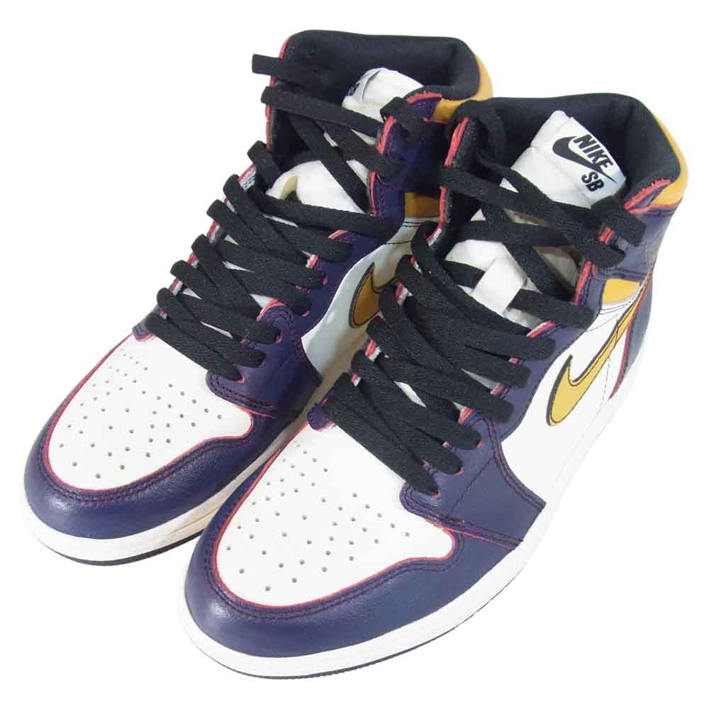 NIKE ナイキ CD6578 507 AIR JORDAN 1 RETRO HIGH OG DEFIANT LA TO CHICAGO Courtpurple/Black-sail US8【美品】【中古】