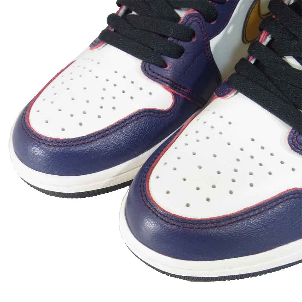 NIKE ナイキ CD6578 507 AIR JORDAN 1 RETRO HIGH OG DEFIANT LA TO CHICAGO Courtpurple/Black-sail US8【美品】【中古】