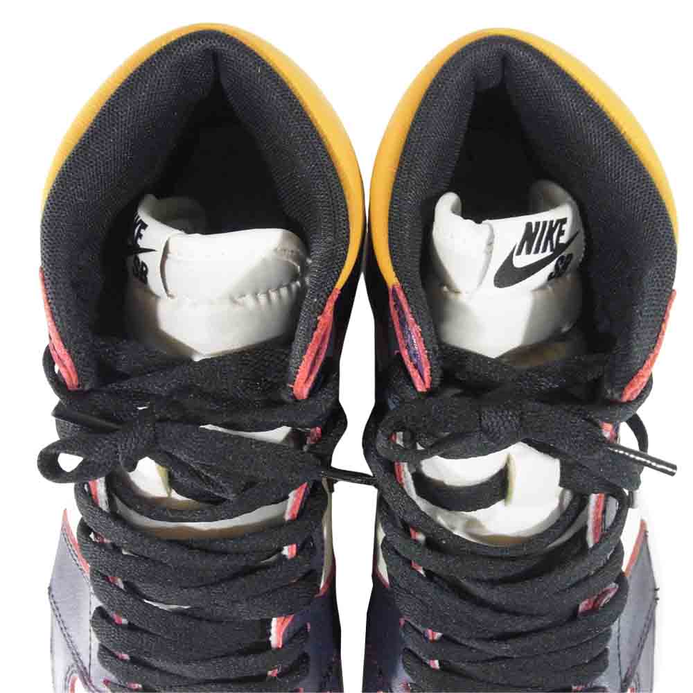 NIKE ナイキ CD6578 507 AIR JORDAN 1 RETRO HIGH OG DEFIANT LA TO CHICAGO Courtpurple/Black-sail US8【美品】【中古】