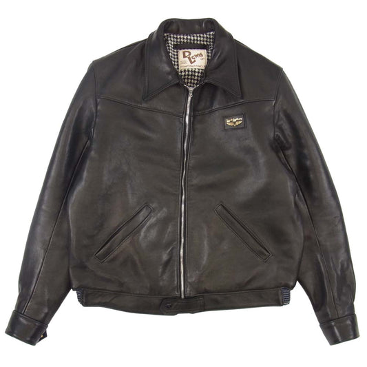 Lewis Leathers ルイスレザー × ヒステリックグラマー HYSTERIC GLAMOUR 02211LB02 COUNTRYMAN JACKET カントリーマン ラムレザー ライダース ジャケット ブラック系 L【中古】