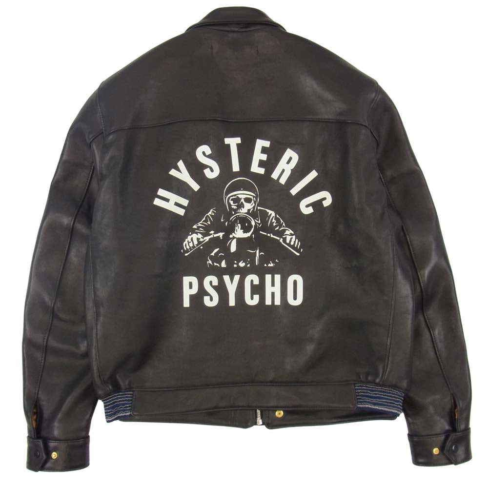 Lewis Leathers ルイスレザー × ヒステリックグラマー HYSTERIC GLAMOUR 02211LB02 COUNTRYMAN JACKET カントリーマン ラムレザー ライダース ジャケット ブラック系 L【中古】