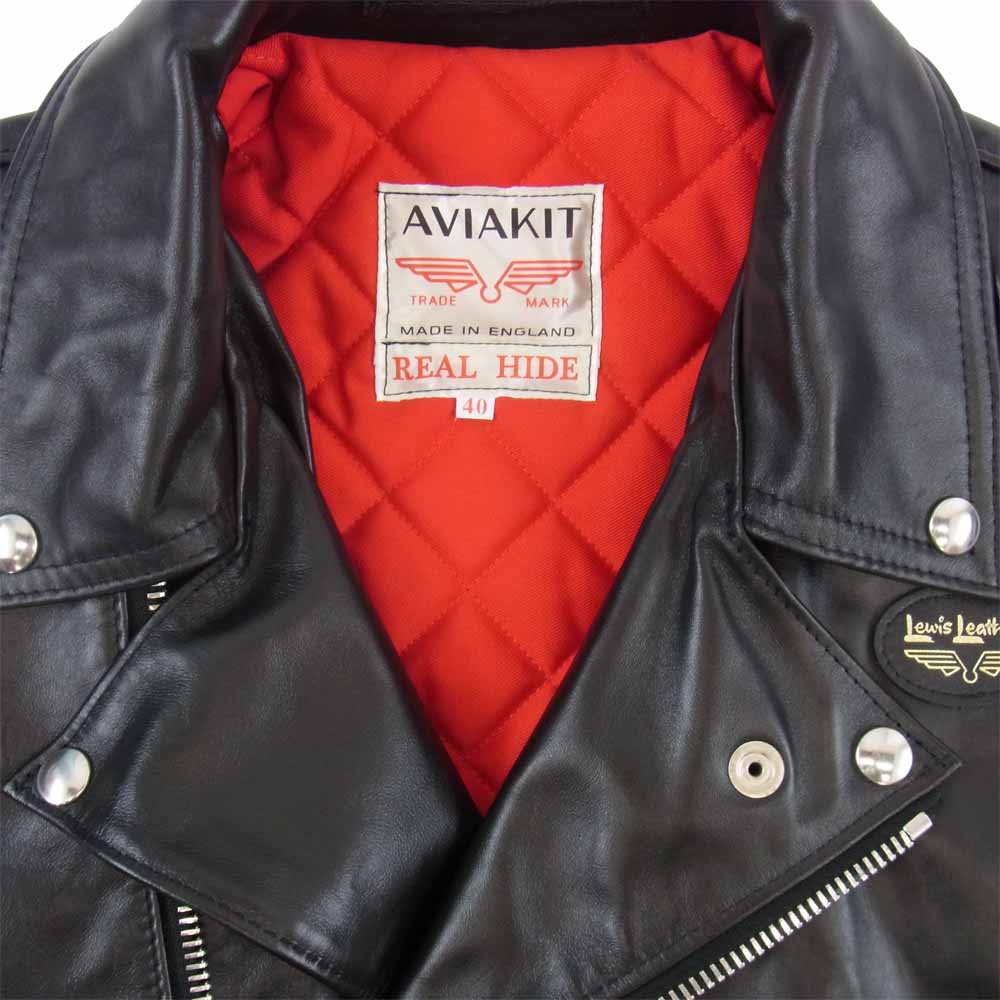 Lewis Leathers ルイスレザー 391T 国内正規品 Lightning ライトニング タイトフィット ホースハイド レザー ダブルライダース ジャケット ブラック系 40【新古品】【未使用】【中古】