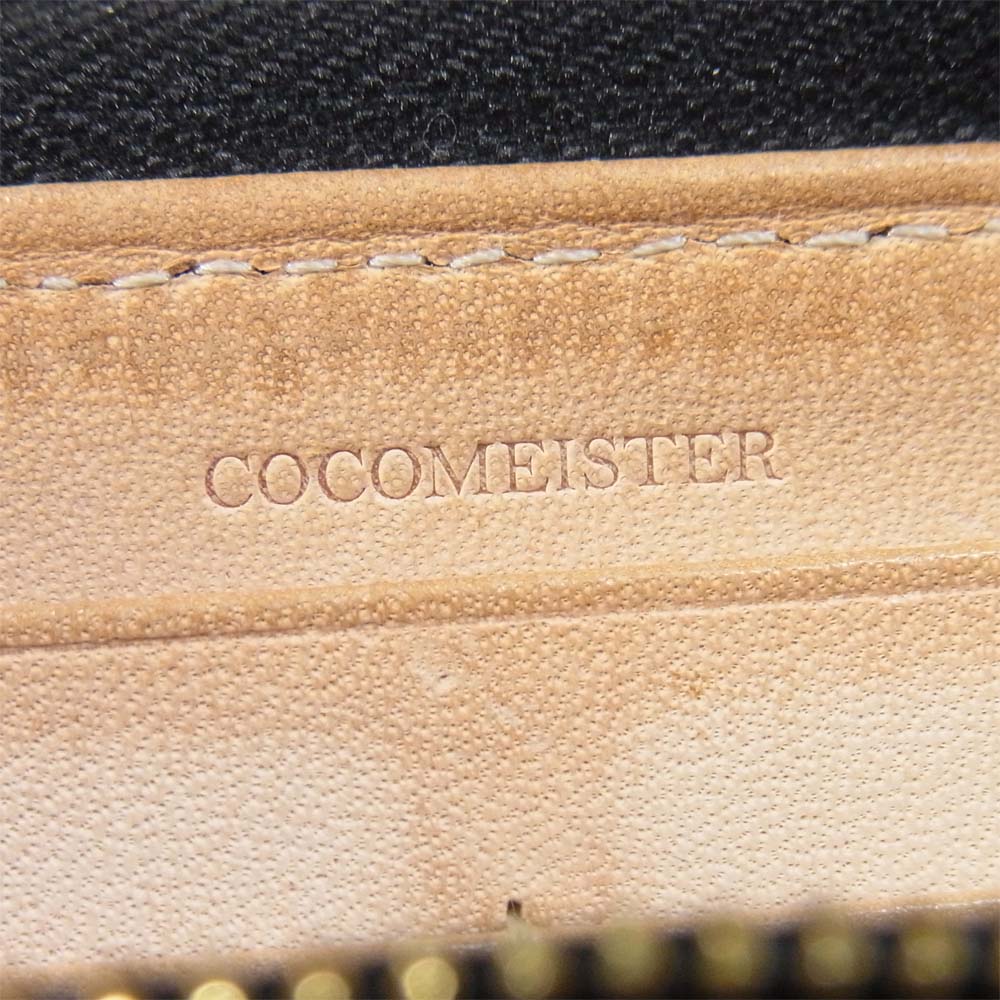 COCOMEISTER ココマイスター ラウンドファスナー レザー ウォレット 長財布 レザーウォレット ブラック系【中古】