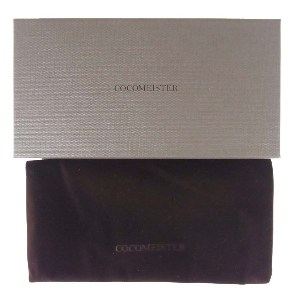 COCOMEISTER ココマイスター ラウンドファスナー レザー ウォレット 長財布 レザーウォレット ブラック系【中古】