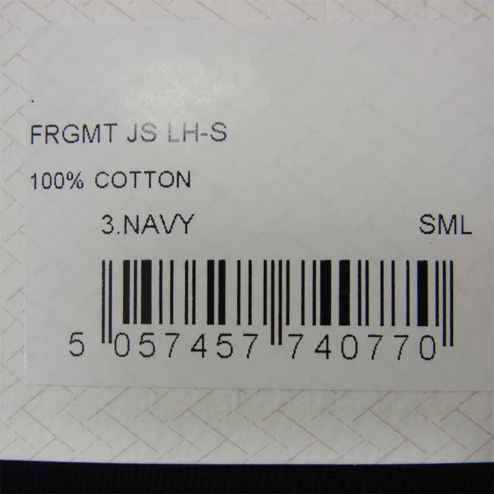 FRAGMENT DESIGN フラグメントデザイン x SEQUEL シークエル x JOHN SMEDLEY ジョンスメドレー FRGMT JS LH -S クルーネック ニット ネイビー ネイビー系 S【新古品】【未使用】【中古】