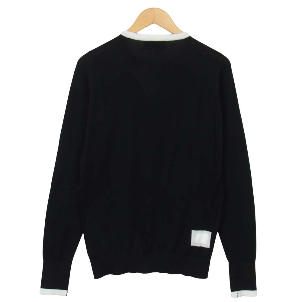 FRAGMENT DESIGN フラグメントデザイン x SEQUEL シークエル x JOHN SMEDLEY ジョンスメドレー FRGMT JS LH -S クルーネック ニット ブラック ブラック系 S【新古品】【未使用】【中古】