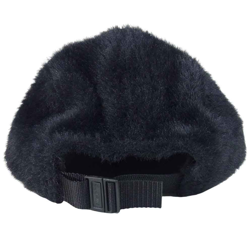 Supreme シュプリーム 19AW Faux Fur Camp Cap ファー キャンプ キャップ 帽子 USA製 ロゴ ブラック系【中古】