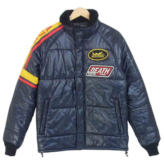 HYSTERIC GLAMOUR ヒステリックグラマー 02173AB06 プリマロフト ナイロン タフタ スタンドカラー 襟ボア ジャケット ダークネイビー系 M【中古】