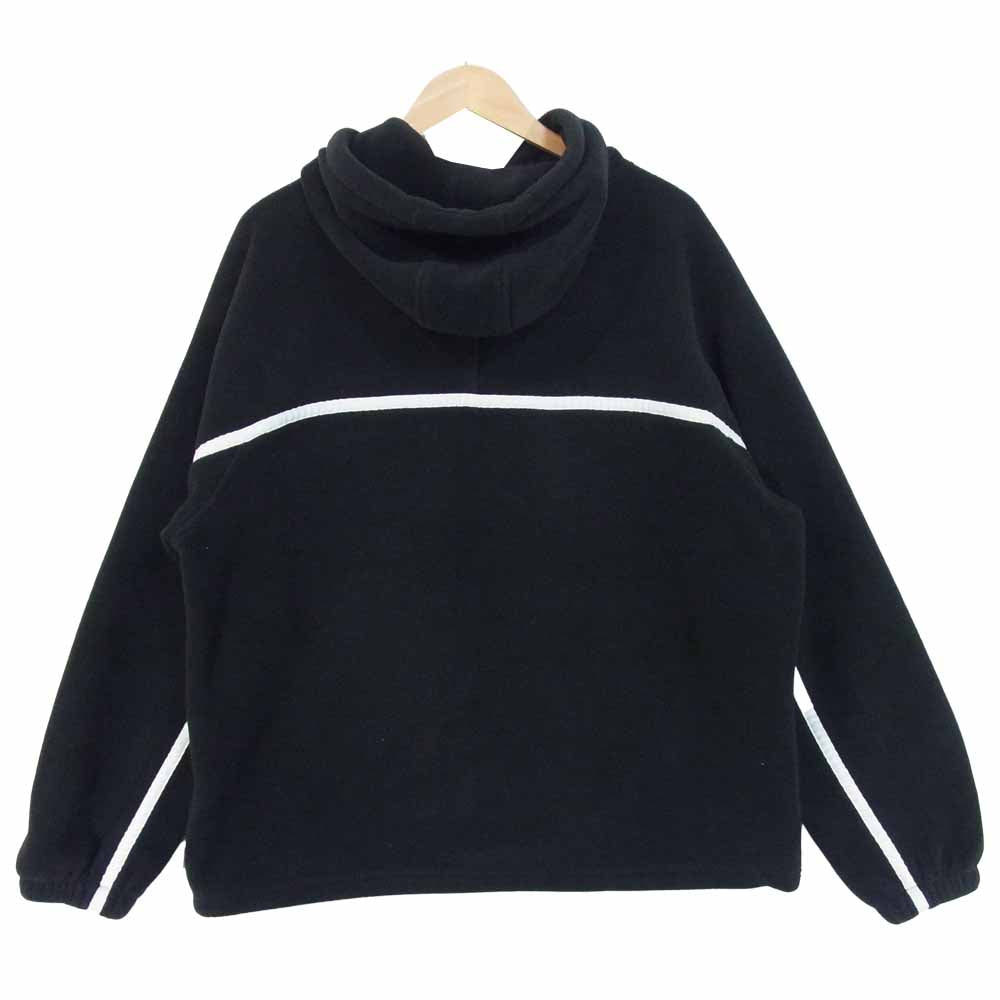 Supreme シュプリーム 19AW Polartec Half Zip Hooded Sweatshirt ポラーテック ハーフジップ フード パーカー ブラック系 M【中古】