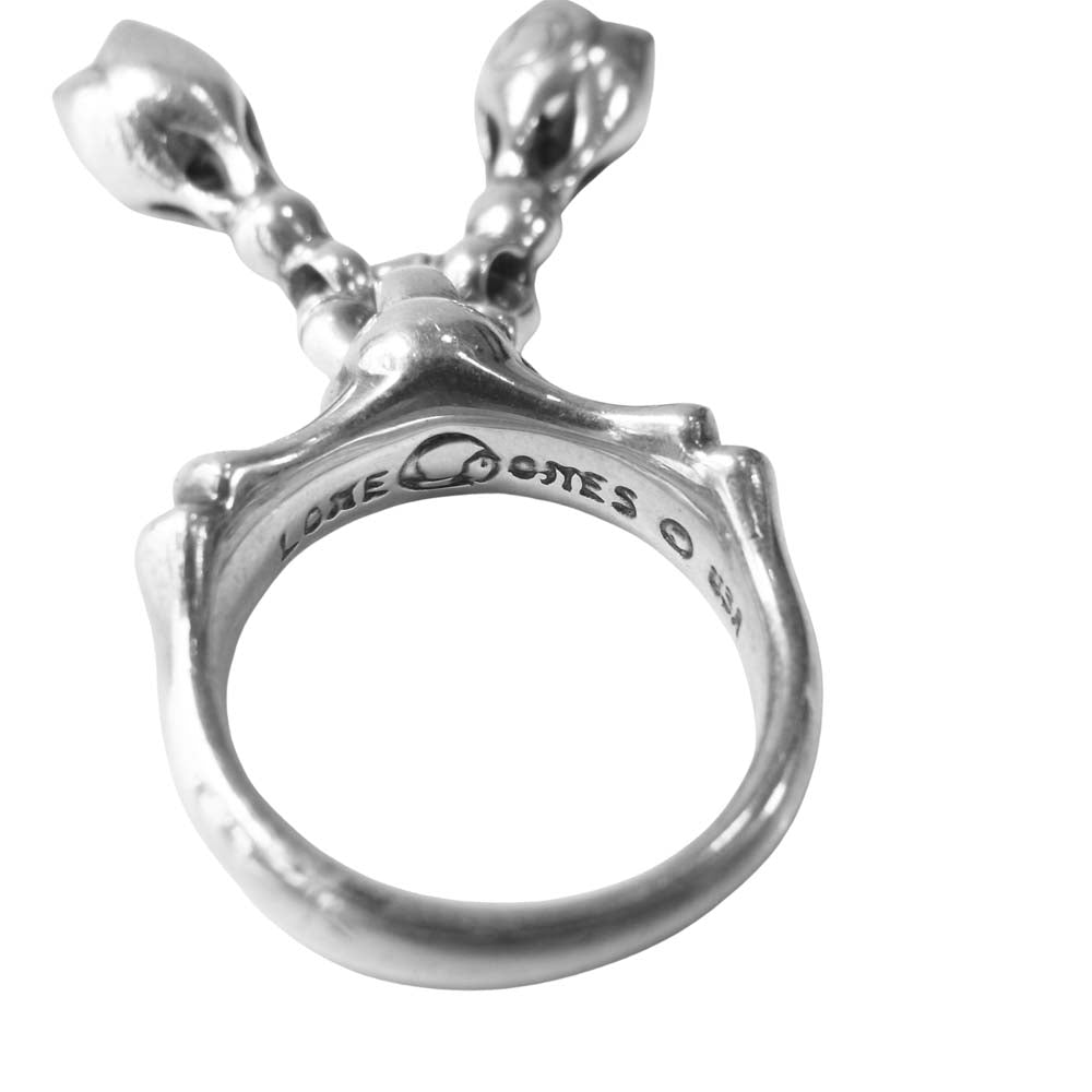 LONE ONES ロンワンズ Two Tear Bell Ring 2 ティアベル リング XS シルバー系 7【中古】
