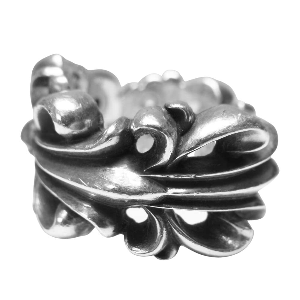 CHROME HEARTS クロムハーツ（原本有） DBL FLRL CRS ダブルフローラル クロス リング シルバー系 23.5号程度【中古】