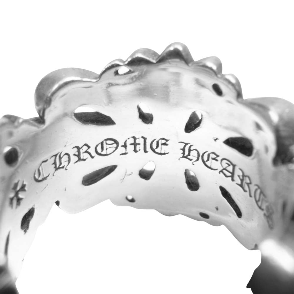 CHROME HEARTS クロムハーツ（原本有） DBL FLRL CRS ダブルフローラル クロス リング シルバー系 23.5号程度【中古】