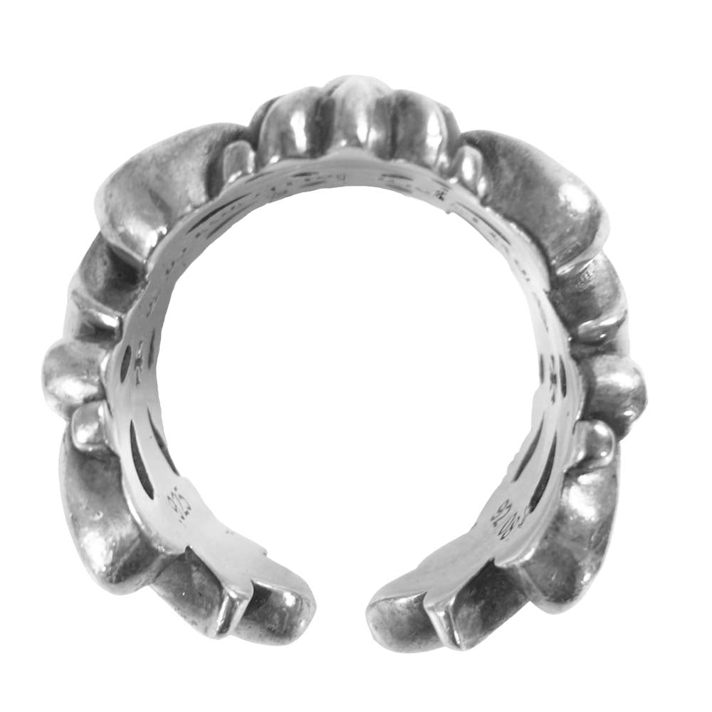 CHROME HEARTS クロムハーツ（原本有） DBL FLRL CRS ダブルフローラル クロス リング シルバー系 23.5号程度【中古】