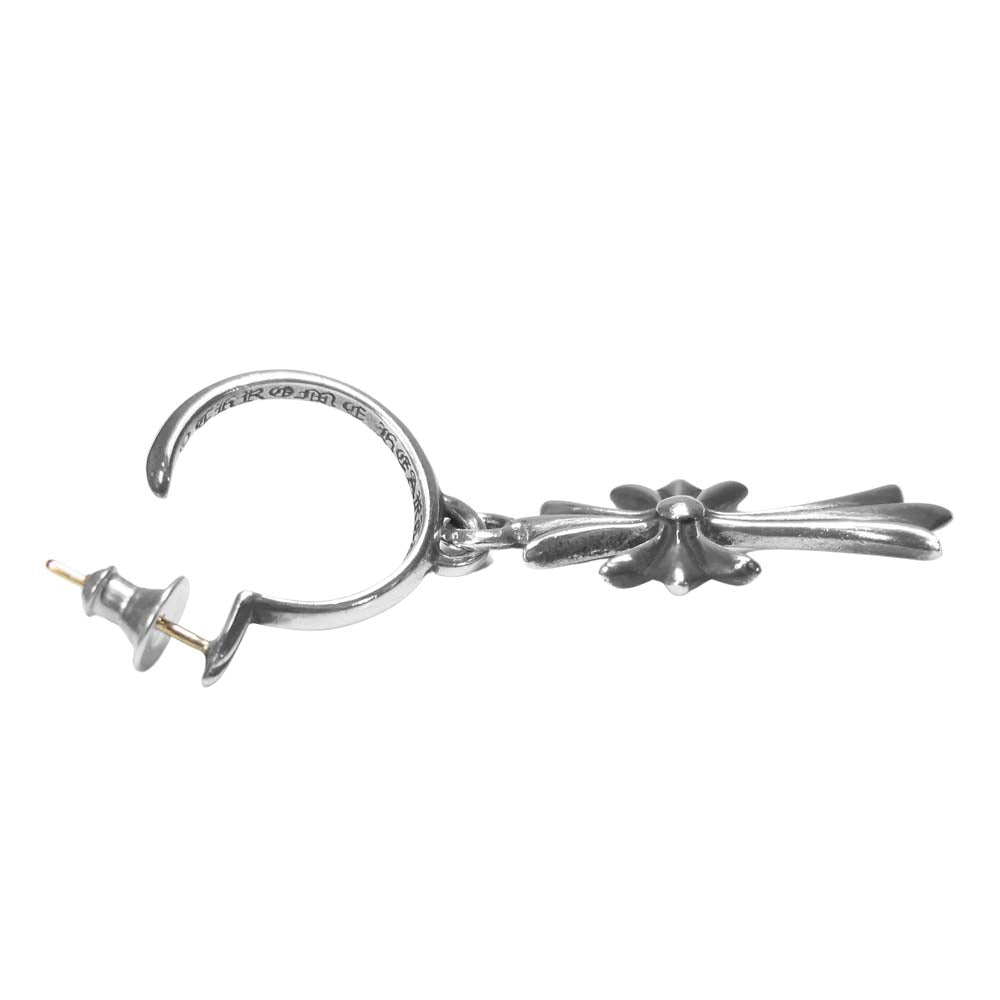 CHROME HEARTS クロムハーツ（原本有） TINY CH CROSS クロスフープ ピアス シルバー系【中古】