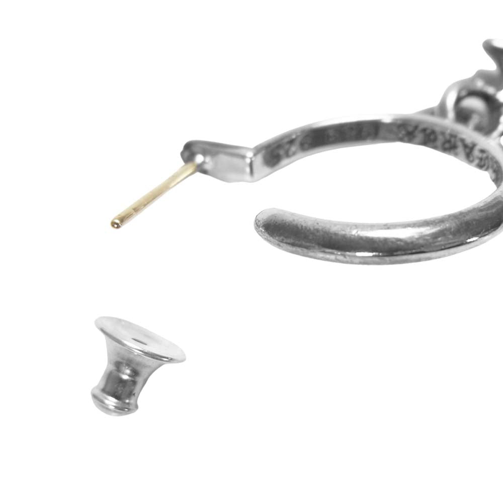 CHROME HEARTS クロムハーツ（原本有） TINY CH CROSS クロスフープ ピアス シルバー系【中古】
