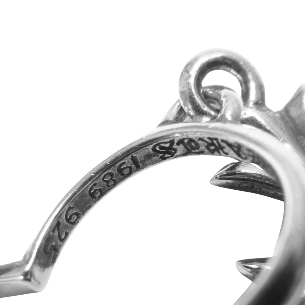 CHROME HEARTS クロムハーツ（原本有） TINY CH CROSS クロスフープ ピアス シルバー系【中古】