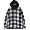 DESCENDANT ディセンダント 19SS 191TQDS-SHM01 SPICOLI HOODED SHIRT スピコリ フーデッド バッファロー チェック 長袖 シャツ 黒×白 M【新古品】【未使用】【中古】