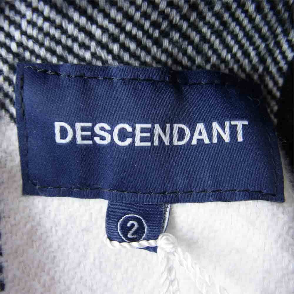 DESCENDANT ディセンダント 19SS 191TQDS-SHM01 SPICOLI HOODED SHIRT スピコリ フーデッド バッファロー チェック 長袖 シャツ 黒×白 M【新古品】【未使用】【中古】