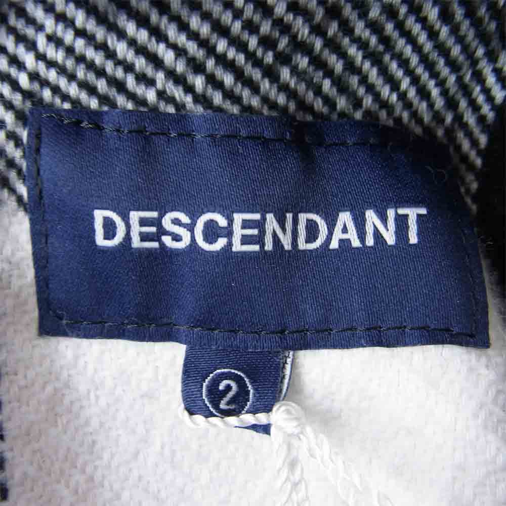 DESCENDANT ディセンダント 19SS 191TQDS-SHM01 SPICOLI HOODED SHIRT スピコリ フーデッド  バッファロー チェック 長袖 シャツ 黒×白 M【新古品】【未使用】【中古】