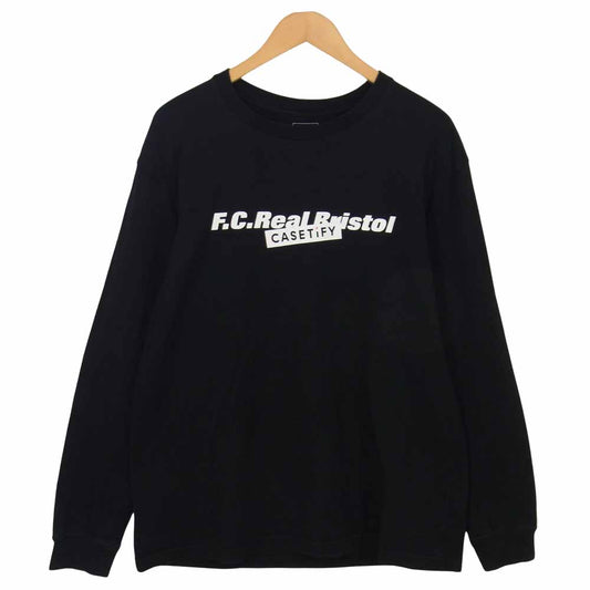 F.C.R.B. エフシーアールビー 20AW FCRB-202188 × ケースティファイ CASETiFY L/S SUPPORTER SCARVES TEE ロングスリーブ Tシャツ ブラック系 XL【中古】