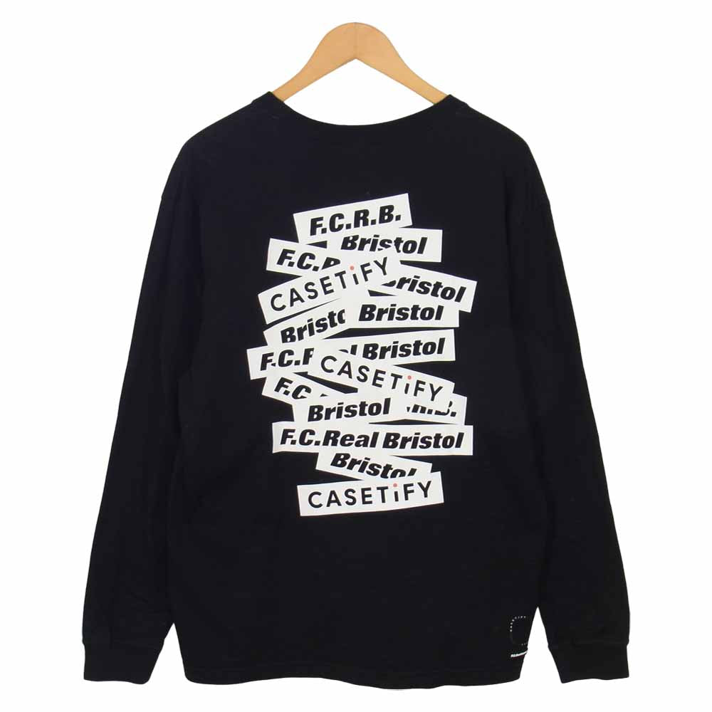 F.C.R.B. エフシーアールビー 20AW FCRB-202188 × ケースティファイ CASETiFY L/S SUPPORTER SCARVES TEE ロングスリーブ Tシャツ ブラック系 XL【中古】