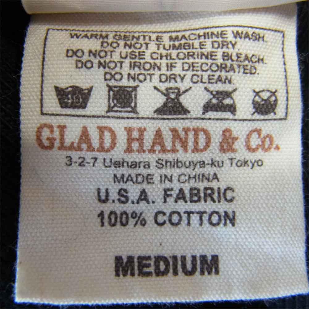 GLADHAND & Co. グラッドハンド GLADHAND-18 THICK L/S T-SH クルーネック 長袖 Tシャツ ブラック系 M【極上美品】【中古】