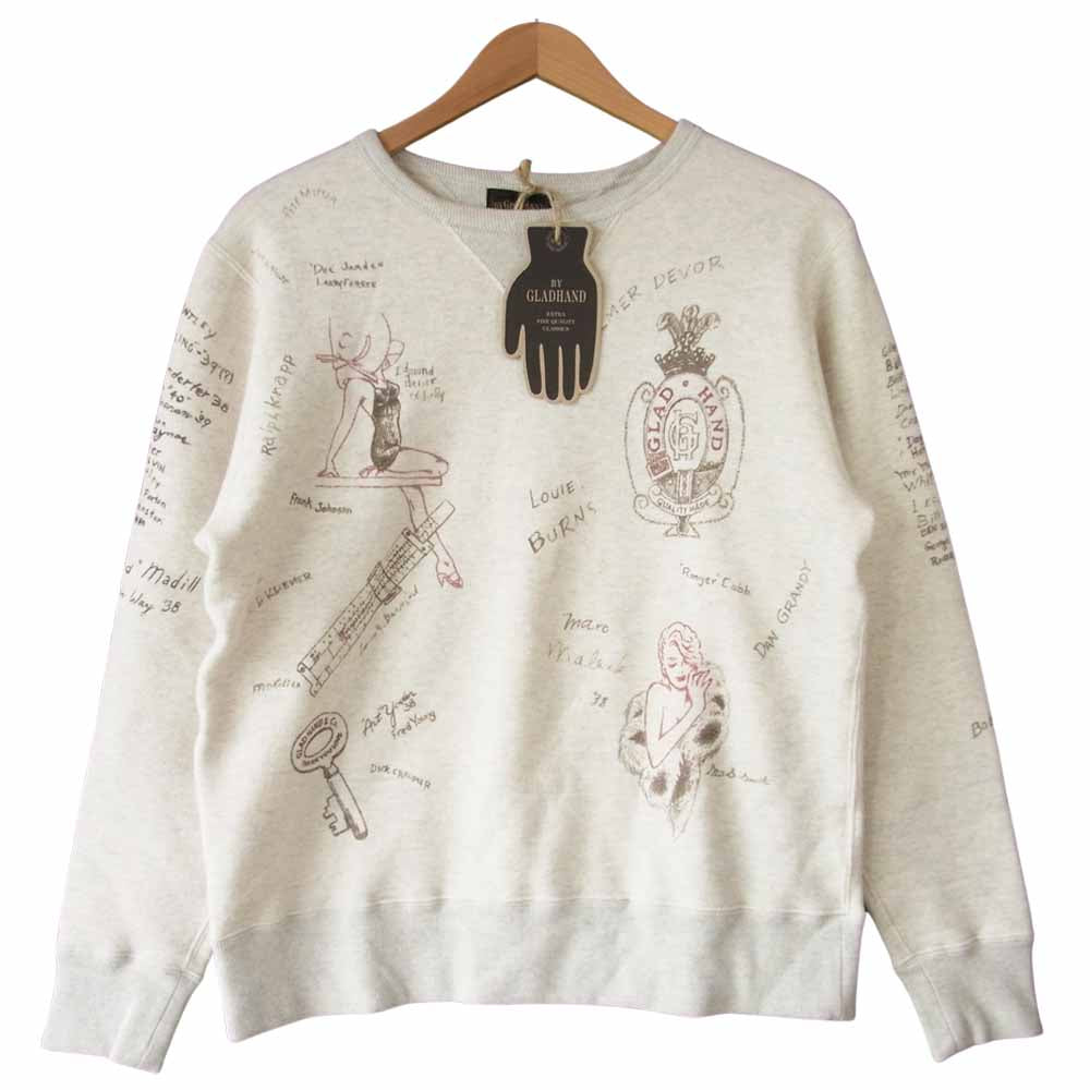 BY GLADHAND バイグラッドハンド BYGH-13-AW-31 GLADDEN SWEAT グラッデン スウェット グレー系 M【新古品】【未使用】【中古】